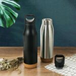 Stainless Steel Water Bottle With Cork Base As A Business Gift