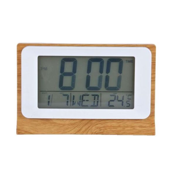 Bamboo Finished Digital Clock And Calender Corporate Gift