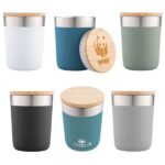 Stainless Steel And Bamboo Lid Coffee Mug