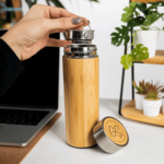 bamboo base water bottle corporate gift