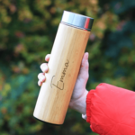 double walled promotional bamboo water flask