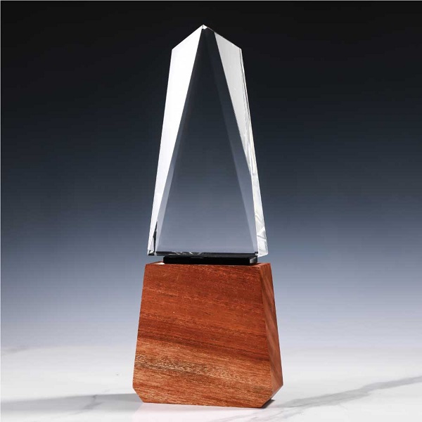 Crystal and Wood Trophy