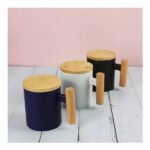 Bodhi 380 ML ceramic mug with bamboo lid