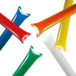 Inflatable hand clappers designed for branded events