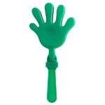 Hand-shaped plastic clapper available in custom colors