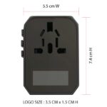 Customized Sesamo Light Up Universal Travel Adapter